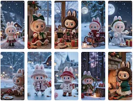 Download 40+ Labubu Christmas wallpapers in sparkling 4K & HD — festive backgrounds for iPhone, Android, PC & Mac, updated daily and always free.