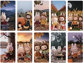 Download 35+ cozy Labubu autumn wallpapers in crisp 4K & HD — falling-leaf and harvest themes for desktop, laptop, iPhone & Android, free and updated daily.